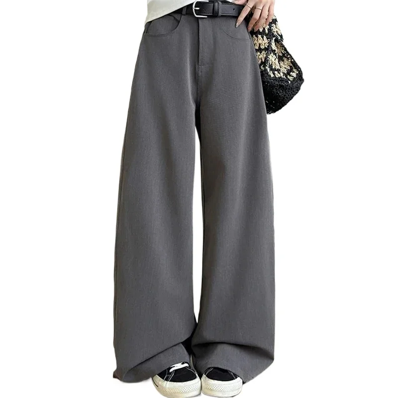 Серые брюки женские весенне-осенние с высокой талией широкие офисные брюки женские корейские мешковатые брюки с карманами женские
Серые брюки женские весенне-осенние с высокой талией широкие офисные брюки женские корейские мешковатые брюки с карманами женские