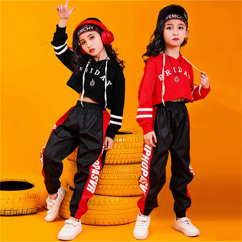 Jazz Dance Costumes Hip Hop Kids Long Sleeve Hooded Top Jogger Pants Girls Hiphop Clothes Street Dance Stage Show Wear
Jazz Dance Costumes Hip Hop Kids Long Sleeve Hooded Top Jogger Pants Girls Hiphop Clothes Street Dance Stage Show Wear