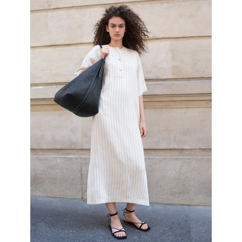 Nordic mat Spring Summer New Sle Faionable f Open Collar Loose Straight Stripe Long Dr Skirt Commute
Nordic mat Spring Summer New Sle Faionable f Open Collar Loose Straight Stripe Long Dr Skirt Commute