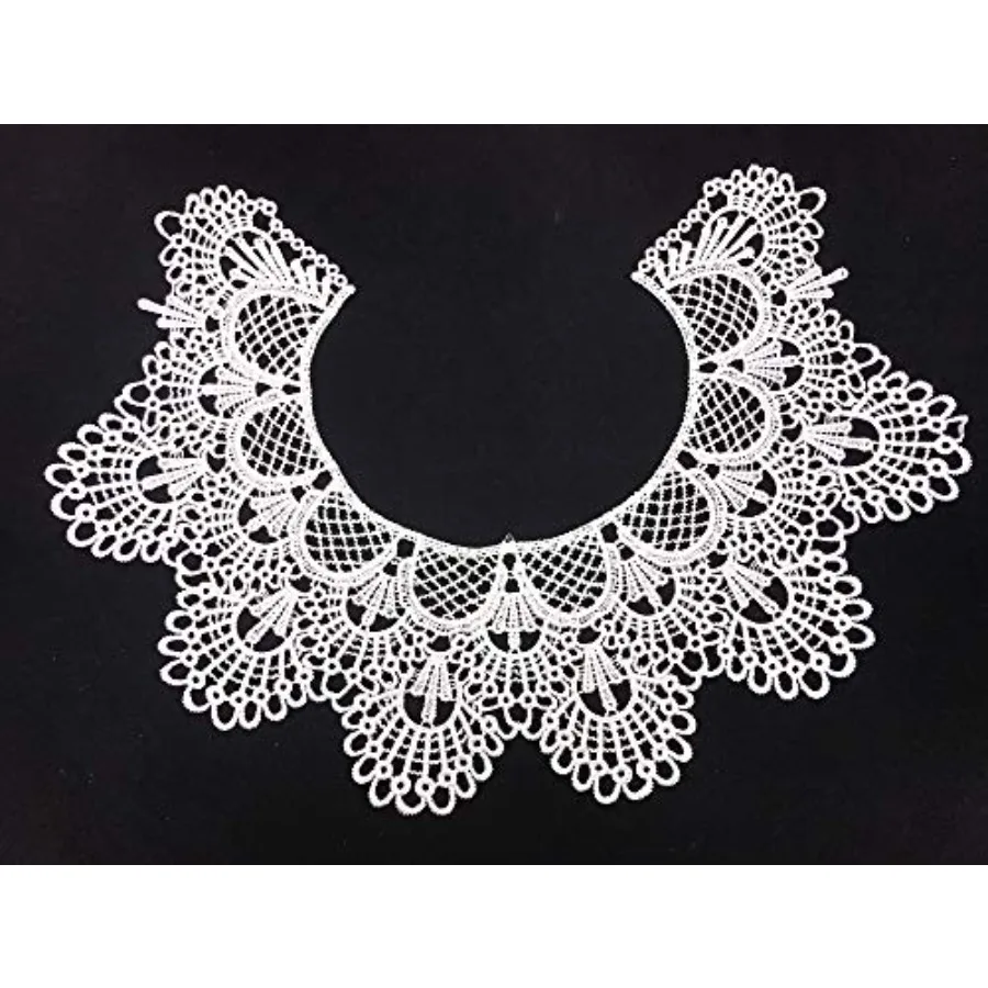 1pc Embroidery Round Ripple Neck African Lace Fabric Collar, DIY Handmade Lace Fabrics for Sewing Crafts White
1pc Embroidery Round Ripple Neck African Lace Fabric Collar, DIY Handmade Lace Fabrics for Sewing Crafts White
