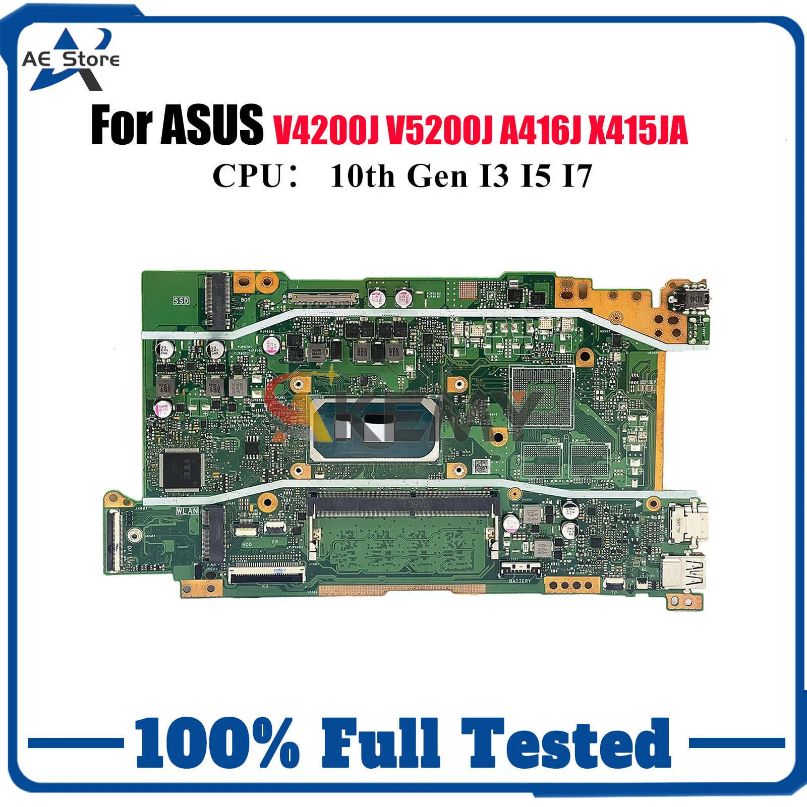X415JA Laptop Motherboard For ASUS VivoBook V5200J A416J X415JAB X415JA X415JP X415J V4200J X415JF Mainboard With I3 I5 I7 CPU
X415JA Laptop Motherboard For ASUS VivoBook V5200J A416J X415JAB X415JA X415JP X415J V4200J X415JF Mainboard With I3 I5 I7 CPU