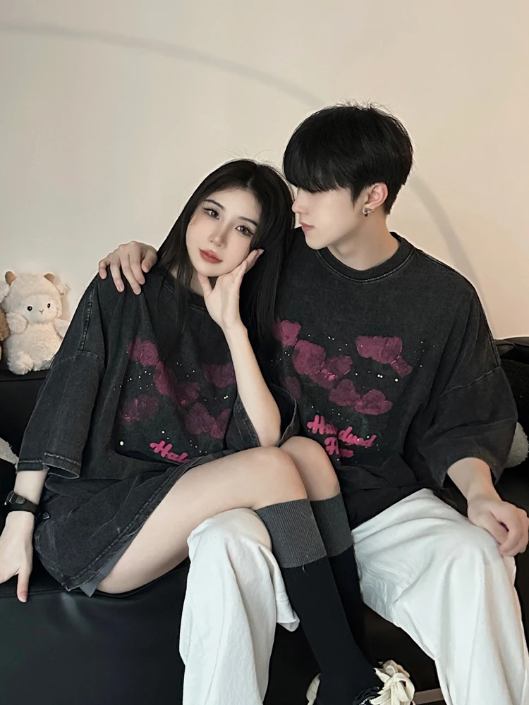 Retro American Washed Short Sleeve T-Shirt Unisex Oversize Summer Heavy Duty Versatile Couple's Fashion Top Trendy
Retro American Washed Short Sleeve T-Shirt Unisex Oversize Summer Heavy Duty Versatile Couple's Fashion Top Trendy