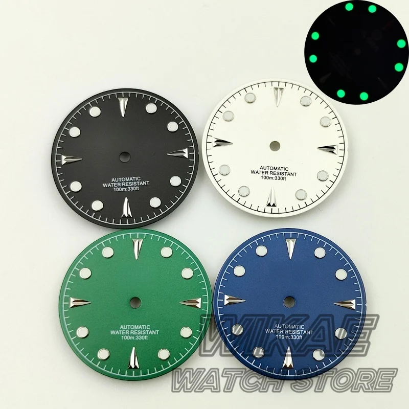 29mm Sterile Black Blue Green White Luminous Watch Dial No Date For NH35 NH36 ETA2824 2836 Miyota8215 Mingzhu2813 3804 Movement
29mm Sterile Black Blue Green White Luminous Watch Dial No Date For NH35 NH36 ETA2824 2836 Miyota8215 Mingzhu2813 3804 Movement