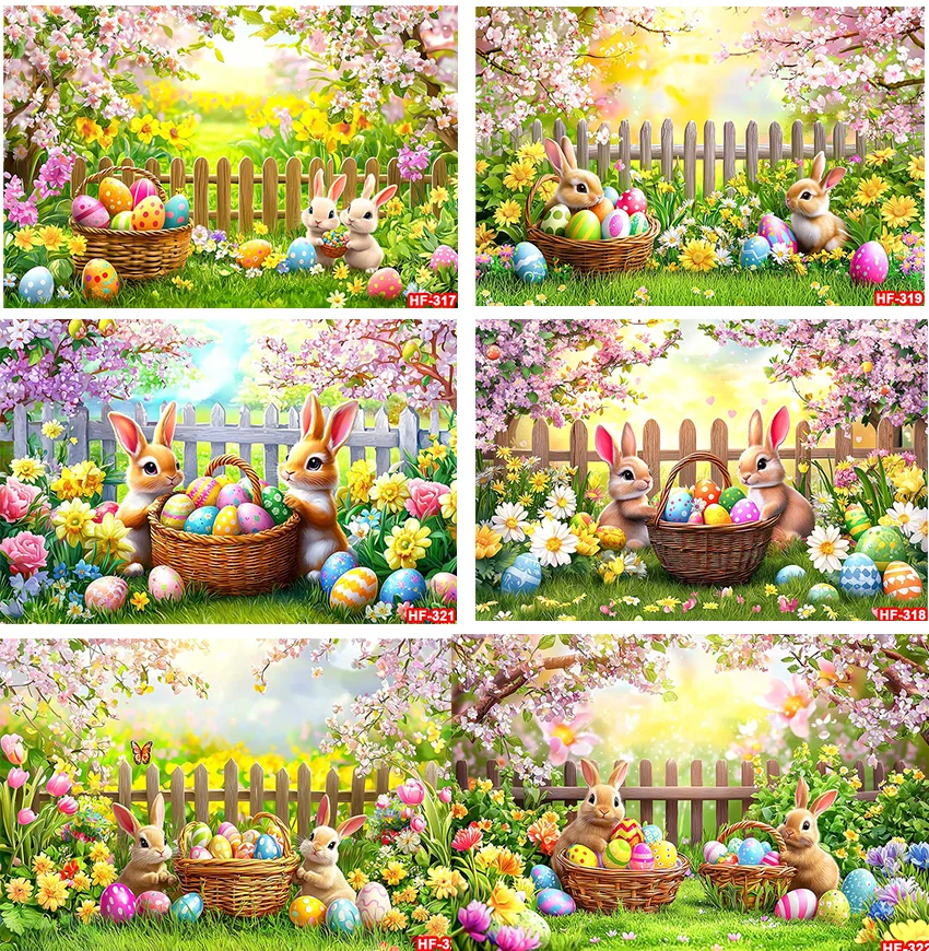Happy Spring Easter Photography Background Bunny Rabbits Eggs Flowers Basket Garden Child Birthday Party Backdrop Decor
Happy Spring Easter Photography Background Bunny Rabbits Eggs Flowers Basket Garden Child Birthday Party Backdrop Decor