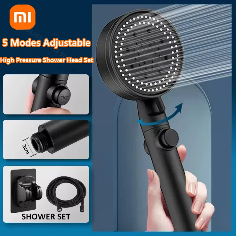 Xiaomi Boosting Showerhead 5 Modes Adjustable Shower Head High Pressure Handheld Spray Hangable Bathroom Accessories Sets
Xiaomi Boosting Showerhead 5 Modes Adjustable Shower Head High Pressure Handheld Spray Hangable Bathroom Accessories Sets