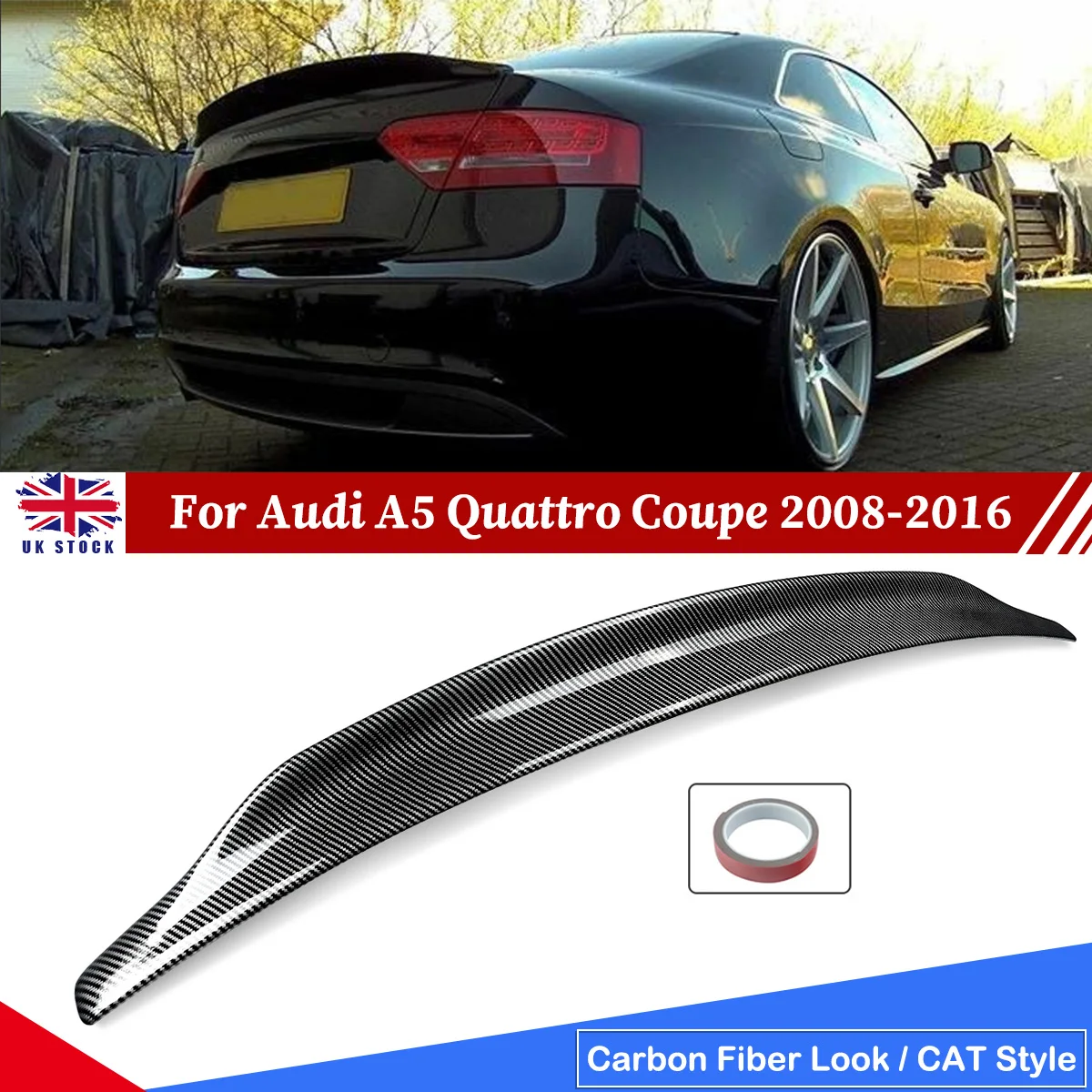 Углеродный вид в стиле CAT, задний багажник, спойлер для Audi A5 B8 Coupe 2007-2015
Углеродный вид в стиле CAT, задний багажник, спойлер для Audi A5 B8 Coupe 2007-2015