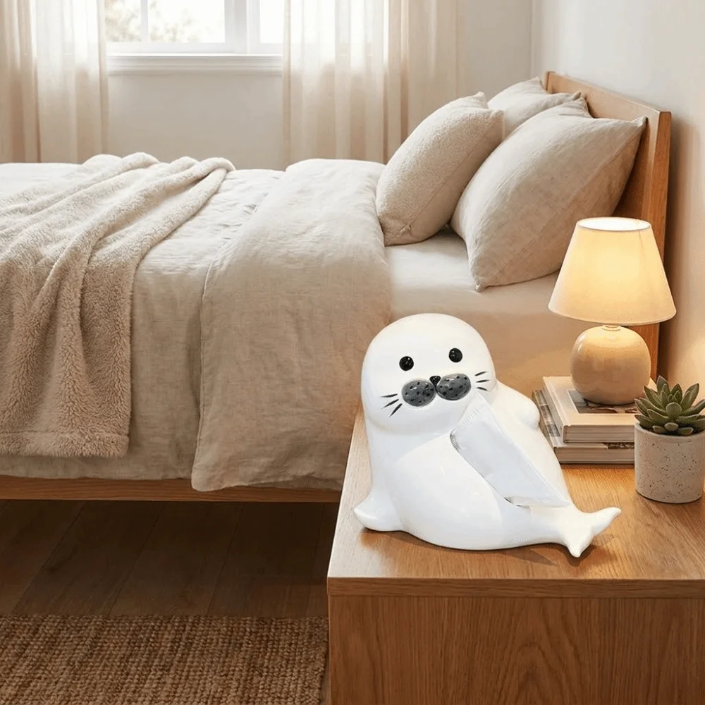 Large Capacity Seal lion Napkin Holder Smooth Cartoon Napkin Storage Box Funny Exquisite Ceramic Tissue Box Living Room
Large Capacity Seal lion Napkin Holder Smooth Cartoon Napkin Storage Box Funny Exquisite Ceramic Tissue Box Living Room