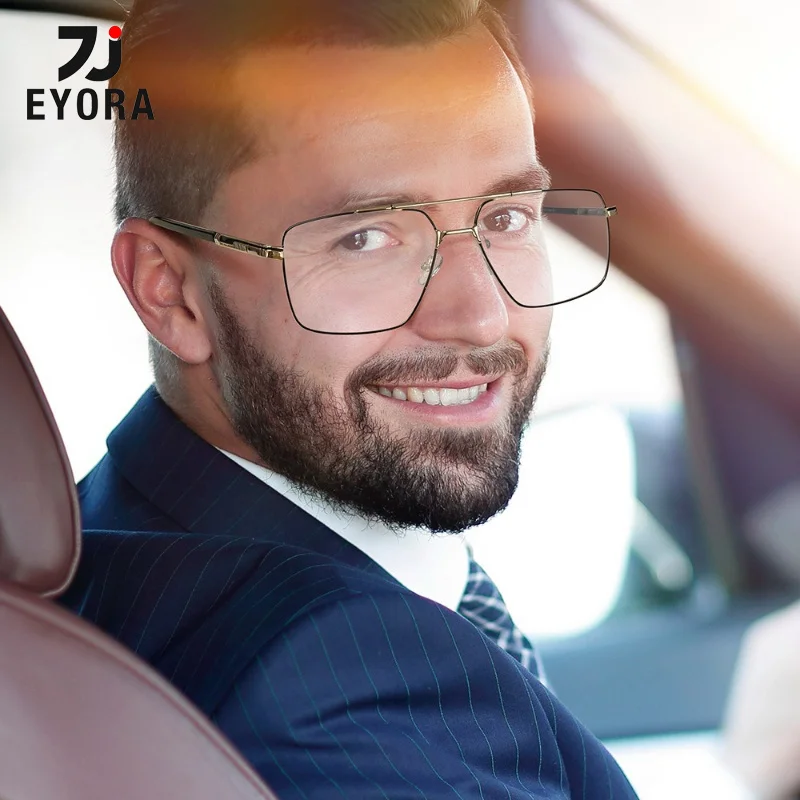 EYORA Metal Double-bar Square Reading Glasses for Men Anti Blue Light Photochromic Glasses Optical Lenses with Prescription
EYORA Metal Double-bar Square Reading Glasses for Men Anti Blue Light Photochromic Glasses Optical Lenses with Prescription