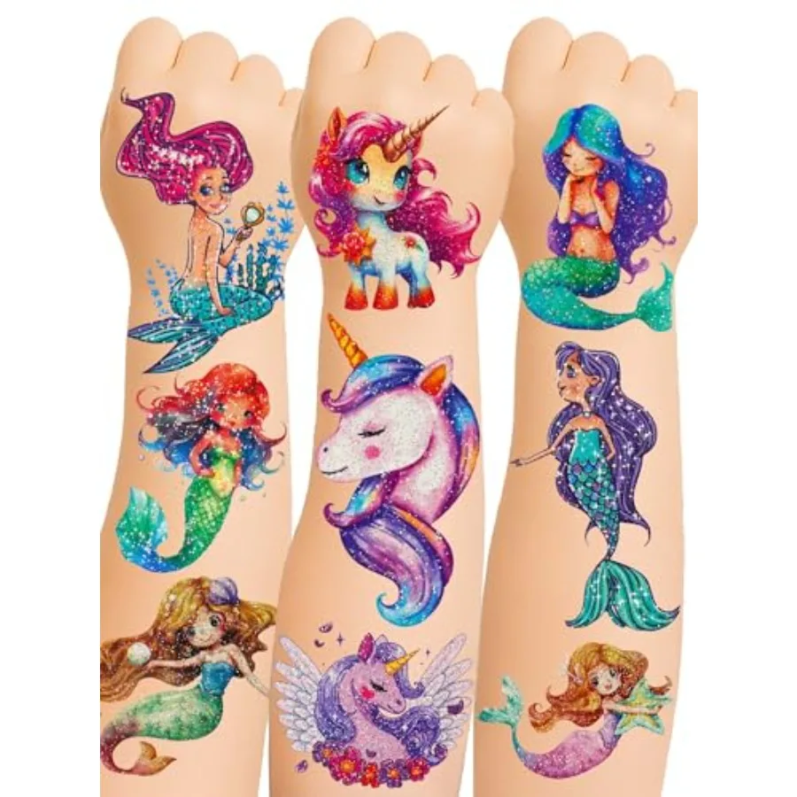 Limited-time special offer 50+ Glitter Temporary Tattoos for - Mermaid Unicorn Party Favors for Girls - Individually Wrapped an
Limited-time special offer 50+ Glitter Temporary Tattoos for - Mermaid Unicorn Party Favors for Girls - Individually Wrapped an