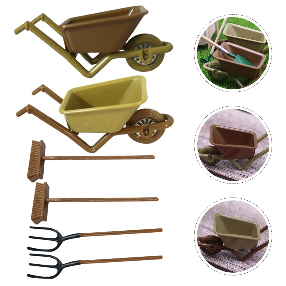 2 Sets outside Dollhouse Mini Plastic Stroller Lawn Mower Cart Wooden Miniature Model
2 Sets outside Dollhouse Mini Plastic Stroller Lawn Mower Cart Wooden Miniature Model