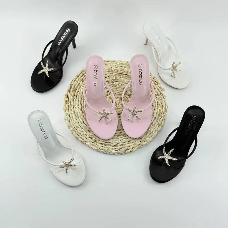 Summer Women Fashion Metal Decoration High Heeled Flip Flops for Woman Comfort Vacation Casual Shoe Designer Shoes Zapatos Mujer
Summer Women Fashion Metal Decoration High Heeled Flip Flops for Woman Comfort Vacation Casual Shoe Designer Shoes Zapatos Mujer