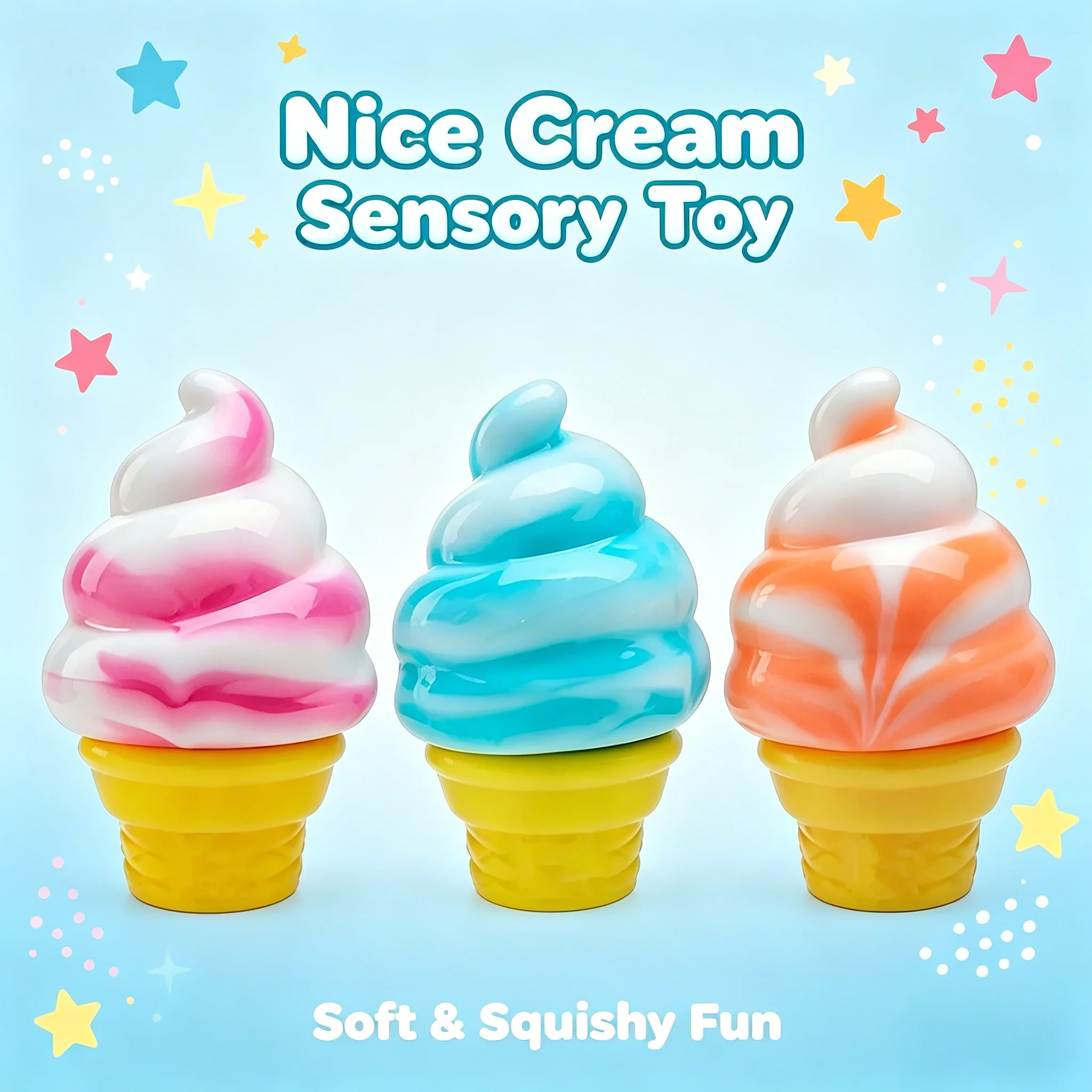 Squeeze Stress Ball Ice Cream Cone Modeling Nice Cream Come Series Blind Box Desktop Ornament Model Relaxing Squishy Toys Gifts
Squeeze Stress Ball Ice Cream Cone Modeling Nice Cream Come Series Blind Box Desktop Ornament Model Relaxing Squishy Toys Gifts