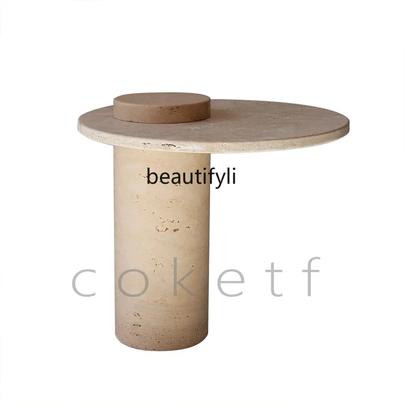 New style Wabi Sand Wind Creative Natural Roman Travertine Marble Edge Designer Cream Wind Living Room Sofa Small Side Table
New style Wabi Sand Wind Creative Natural Roman Travertine Marble Edge Designer Cream Wind Living Room Sofa Small Side Table