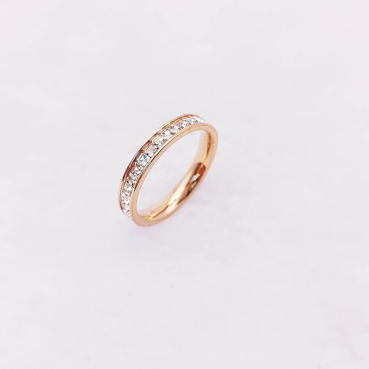 Romantic 14K Rose Gold Plated Couple Wedding Bands Eternal Cz Commitment Rings For Women Valentines Stainless Steel Jewelry
Romantic 14K Rose Gold Plated Couple Wedding Bands Eternal Cz Commitment Rings For Women Valentines Stainless Steel Jewelry