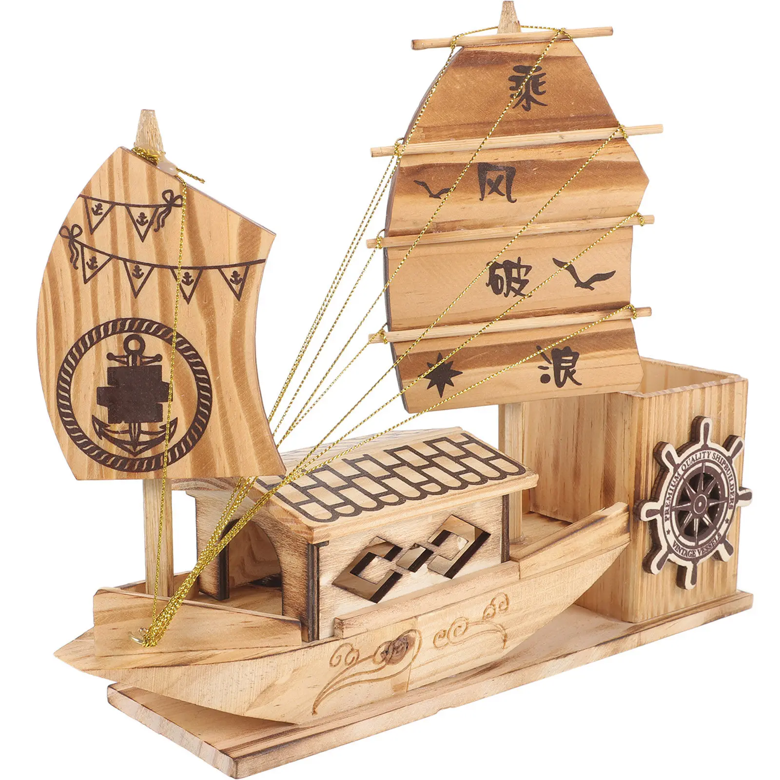 Деревянный держатель для ручек в виде парусника, настольный органайзер, устойчивое основание, закругленные края, большая вместимость, подставка для ручек и карандашей, декор для стола, офисные принадлежности
Деревянный держатель для ручек в виде парусника, настольный органайзер, устойчивое основание, закругленные края, большая вместимость, подставка для ручек и карандашей, декор для стола, офисные принадлежности