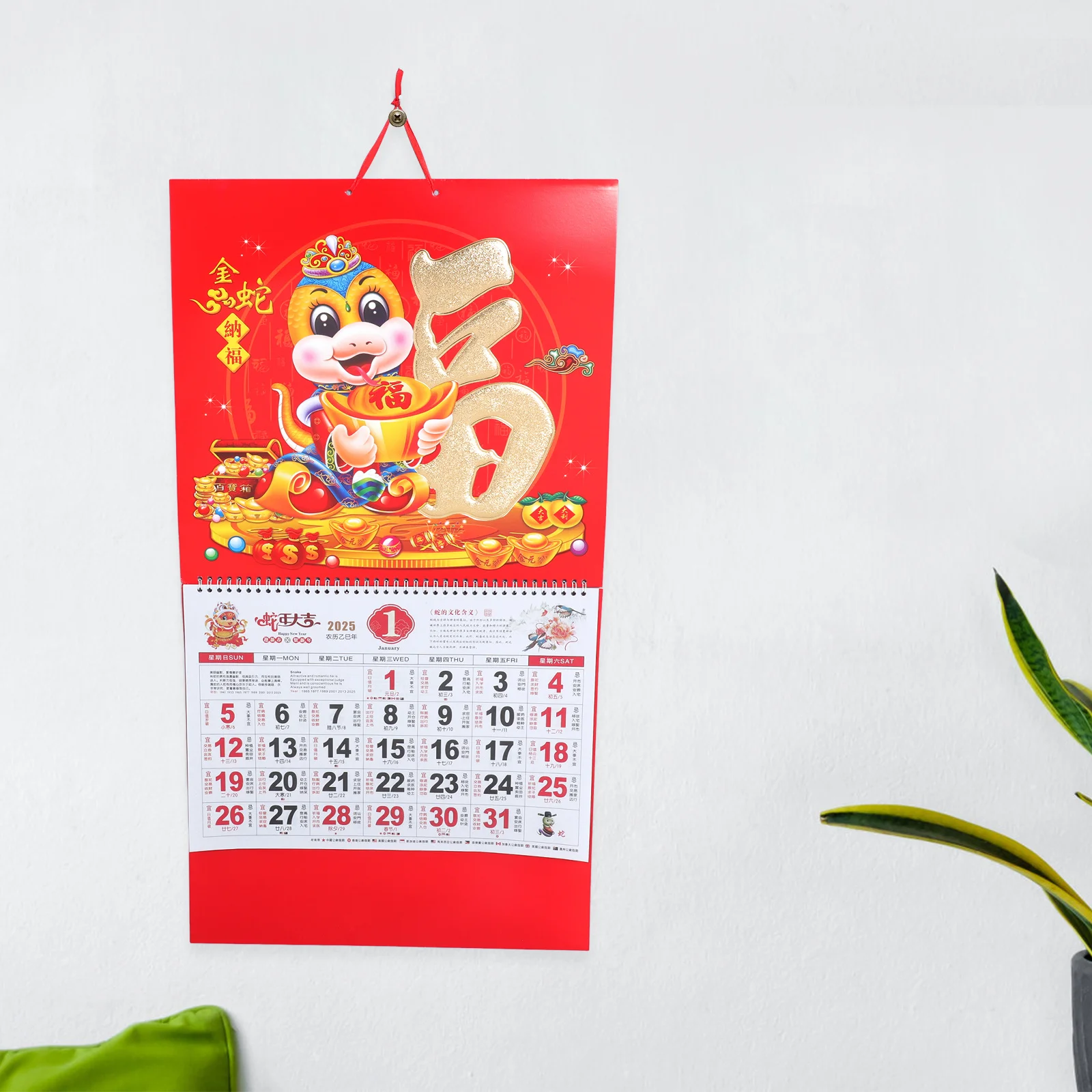 Chinese New Year 2025 Calendar Year of Snake Wall Calendar Bright Colors Detailed Traditional Information Home Decor
Chinese New Year 2025 Calendar Year of Snake Wall Calendar Bright Colors Detailed Traditional Information Home Decor