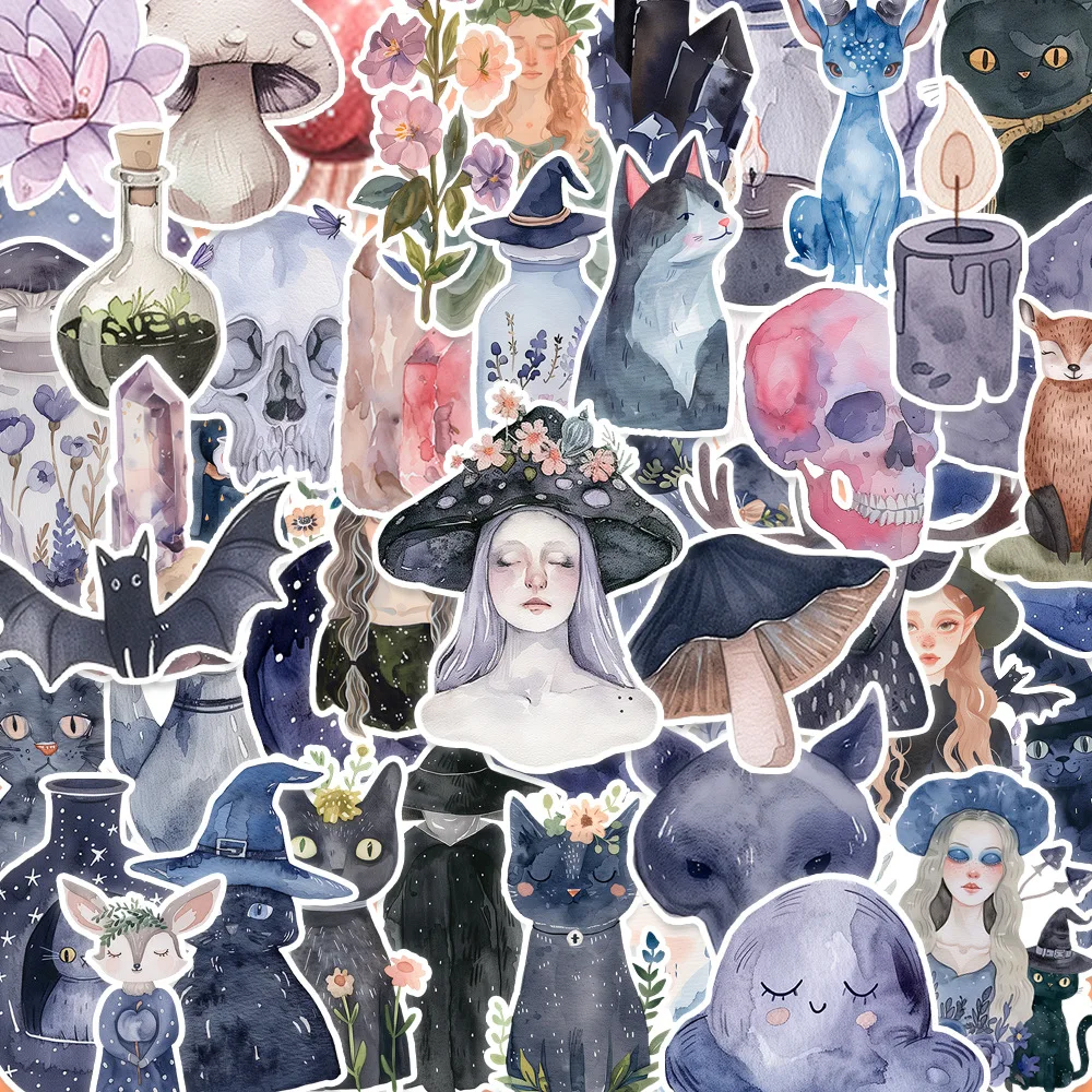 10/50PCS Watercolor Witch Greeting Card Paper Cup Decorative Water Cup Notebook Mobile Phone Case Children Waterproof Stickers
10/50PCS Watercolor Witch Greeting Card Paper Cup Decorative Water Cup Notebook Mobile Phone Case Children Waterproof Stickers