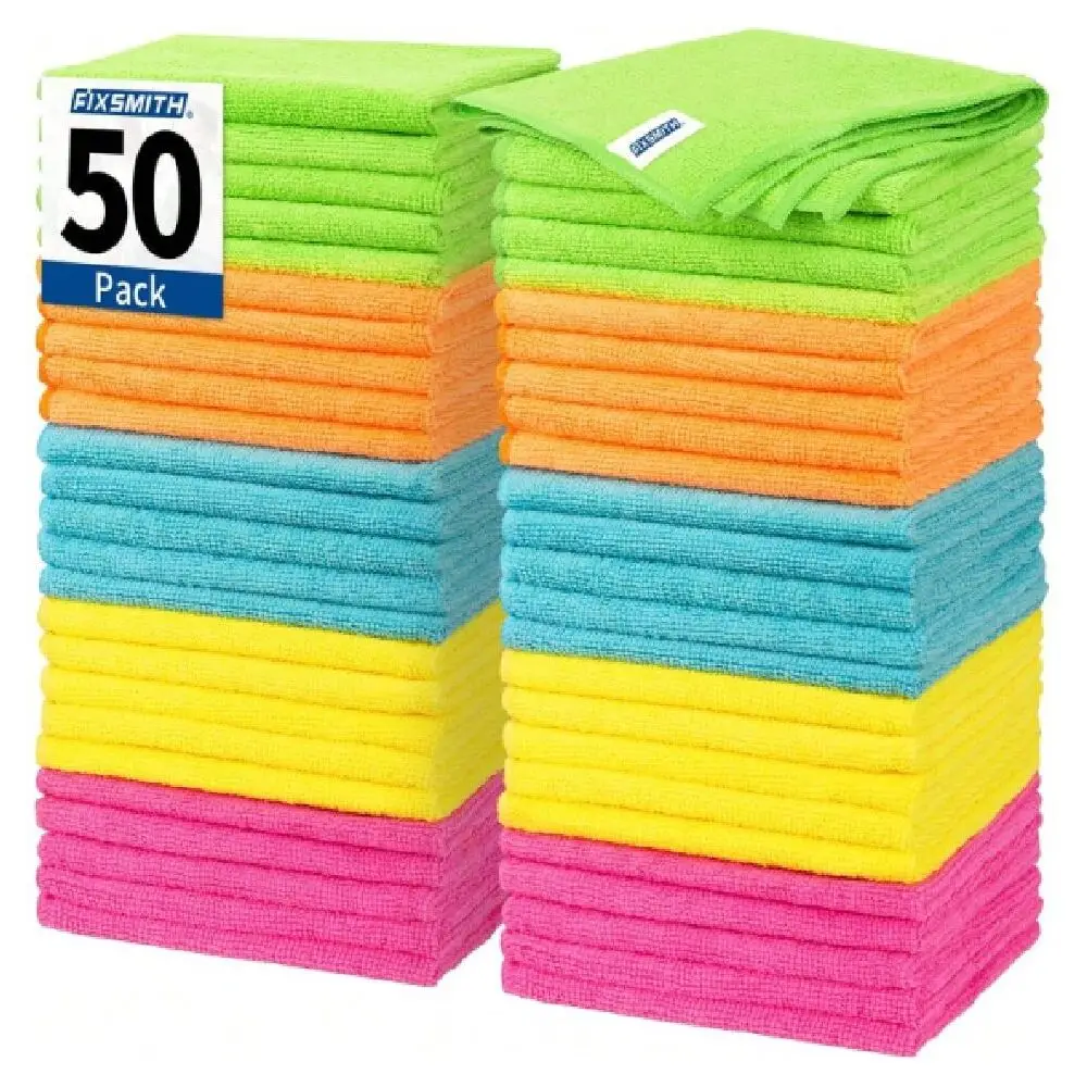 Cleaning Cloth, 50 Pack Cleaning Rags, Cleaning Towels For Housekeeping, Kitchen, Car, LintFree, Reusable Shop Towels With 5 Co
Cleaning Cloth, 50 Pack Cleaning Rags, Cleaning Towels For Housekeeping, Kitchen, Car, LintFree, Reusable Shop Towels With 5 Co