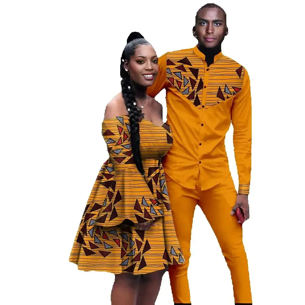 African Clothes for Couple Dashiki African Women Print Elegant Sexy Dresses Match Men Outfits Bazin Top Shirts and Pants Sets
African Clothes for Couple Dashiki African Women Print Elegant Sexy Dresses Match Men Outfits Bazin Top Shirts and Pants Sets