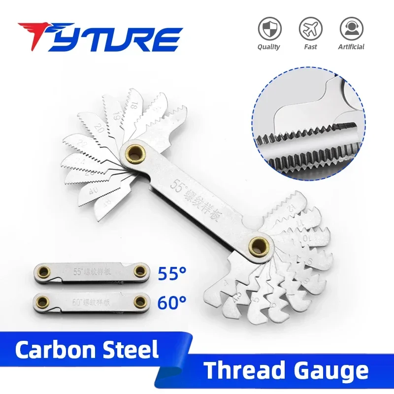 55/60 Degree Thread Plug Gauge Metric Imperial Gear Tooth Screw Pitch Gauge Carbon Steel Measuring Tool Tap Thread Measurement
55/60 Degree Thread Plug Gauge Metric Imperial Gear Tooth Screw Pitch Gauge Carbon Steel Measuring Tool Tap Thread Measurement