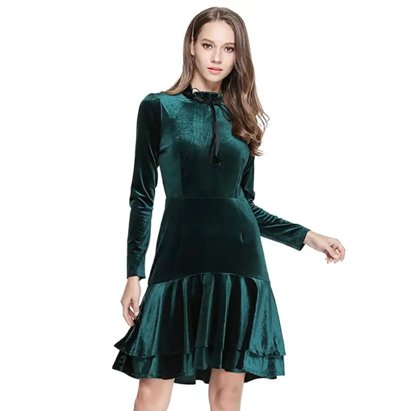 Brand 2024 Spring long sleeve ruffled trumpet dress,fashion sweet Korean style Autumn party velvet dress, Autumn dresse
Brand 2024 Spring long sleeve ruffled trumpet dress,fashion sweet Korean style Autumn party velvet dress, Autumn dresse