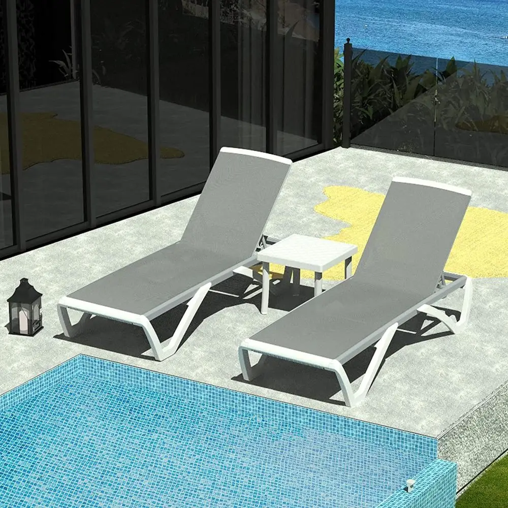 Domi Patio Chaise Lounge Chair Set o 3,Outdoor Polyprone Suthing Chair with Adjustable Backrest,Arm,Side Table,or Beach,Yard,Bal
Domi Patio Chaise Lounge Chair Set o 3,Outdoor Polyprone Suthing Chair with Adjustable Backrest,Arm,Side Table,or Beach,Yard,Bal