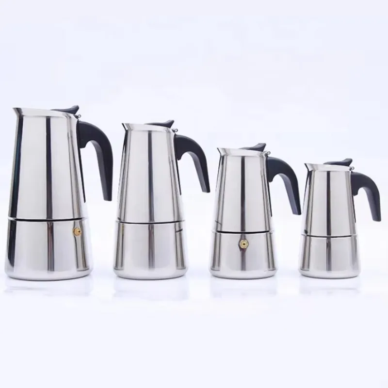 Christmas Gifts Stainless Steel Italian Moca Maker 2 / 6 /9 /12 Cups Portable Coffee Cooking Espresso Set
Christmas Gifts Stainless Steel Italian Moca Maker 2 / 6 /9 /12 Cups Portable Coffee Cooking Espresso Set