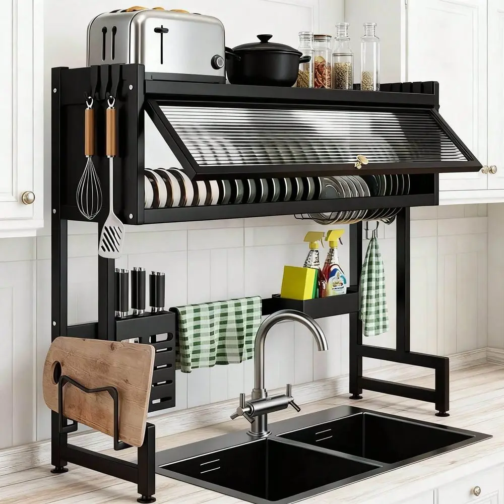 Dish Drying Rack, 3Tier Over Sink Dish Drying Rack, 33.5 Over Sink Dish Rack For Small Kitchen, SpaceSaving Dish Rack With Cove
Dish Drying Rack, 3Tier Over Sink Dish Drying Rack, 33.5 Over Sink Dish Rack For Small Kitchen, SpaceSaving Dish Rack With Cove