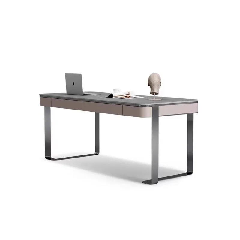 Italian light luxury integrated rock slab desk chair combination desk household modern simple stainless steel computer desk
Italian light luxury integrated rock slab desk chair combination desk household modern simple stainless steel computer desk