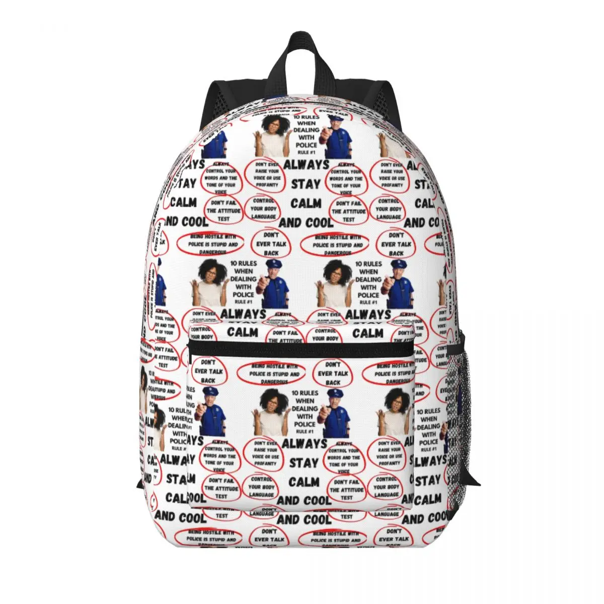 Rule #1 When Dealing With Police Student Backpack School Bag Hiking Travel Daypack for Men Women Bookbag Shoulder Bags
Rule #1 When Dealing With Police Student Backpack School Bag Hiking Travel Daypack for Men Women Bookbag Shoulder Bags