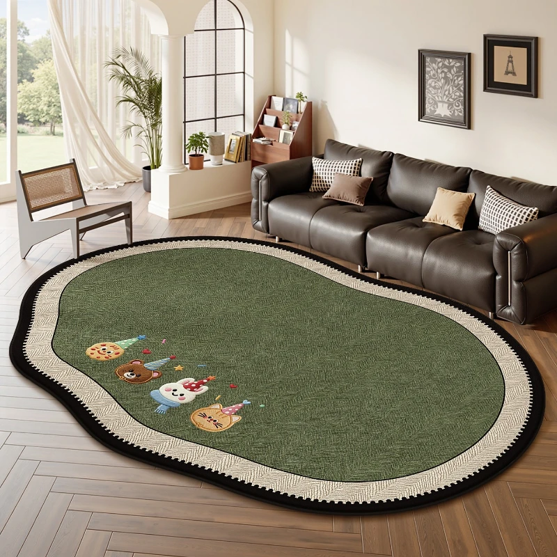 Living Room Carpet Stain-resistant Wear-resistant Floor Mat Cartoon Green Irregular Rug Large Size French Style Home Decor Rugs
Living Room Carpet Stain-resistant Wear-resistant Floor Mat Cartoon Green Irregular Rug Large Size French Style Home Decor Rugs