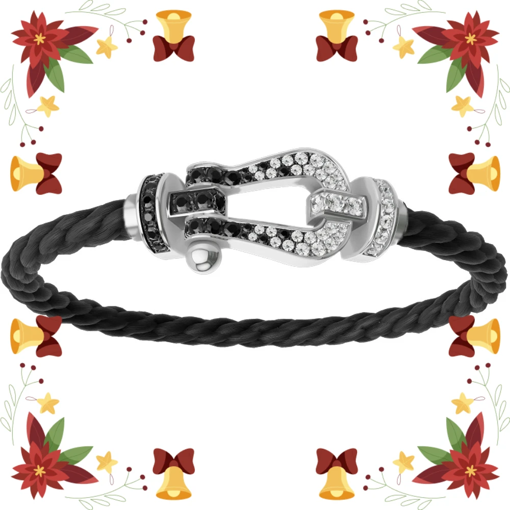 VZZS New 925 Black Red White Nylon L Double Row Colorful Zircon Bracelet Female Daily Wear Party Gifts Luxurious Couple Jewelr
VZZS New 925 Black Red White Nylon L Double Row Colorful Zircon Bracelet Female Daily Wear Party Gifts Luxurious Couple Jewelr