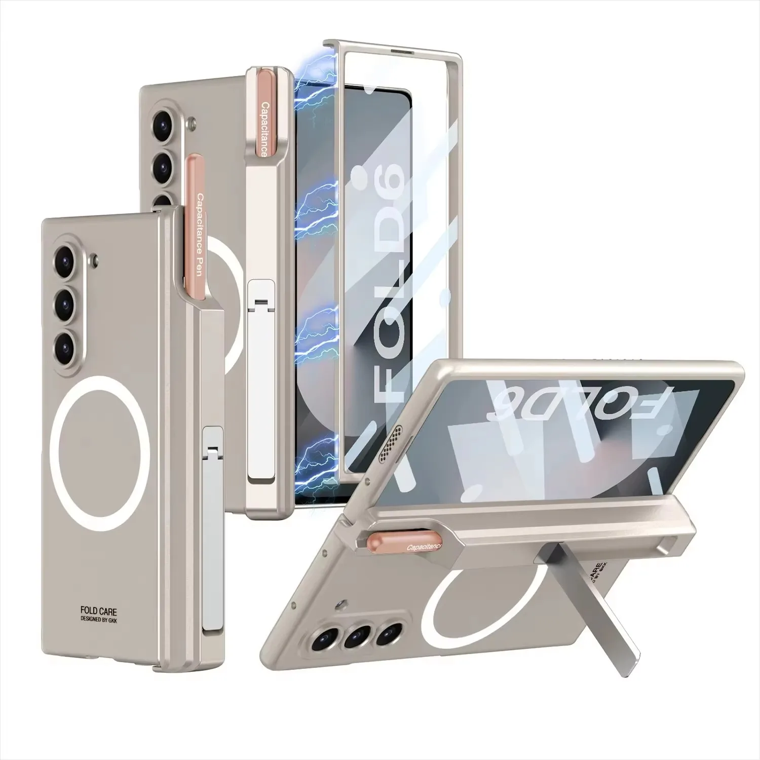 Phone case For Magsafe Wireless Charge Magnetic Hinge for Samsung Galaxy Z Fold 6 Fold6 Outer Screen Glass With Pen Holder Stand
Phone case For Magsafe Wireless Charge Magnetic Hinge for Samsung Galaxy Z Fold 6 Fold6 Outer Screen Glass With Pen Holder Stand