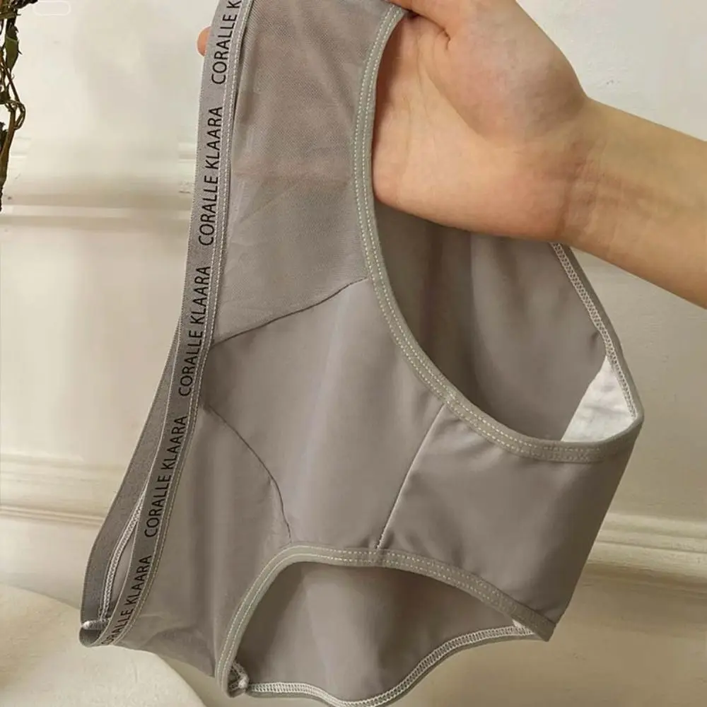 5Pcs Mid Waist Ice Silk Panties Cotton Crotch Mesh Solid Letter Briefs Underwear Female Lingeries Underpants for Women Lady
5Pcs Mid Waist Ice Silk Panties Cotton Crotch Mesh Solid Letter Briefs Underwear Female Lingeries Underpants for Women Lady