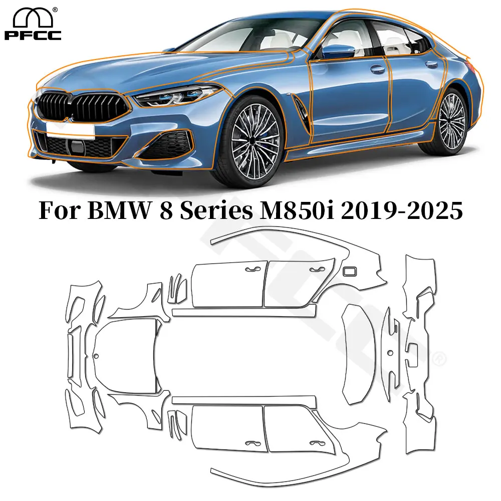 Для BMW 8 серии M850i 2019-2025, защитная пленка для краски из ТПУ, защита от царапин, кузов автомобиля, прозрачный бюстгальтер, предварительно вырезанный, устойчивый к PPF, невидимый чехол
Для BMW 8 серии M850i 2019-2025, защитная пленка для краски из ТПУ, защита от царапин, кузов автомобиля, прозрачный бюстгальтер, предварительно вырезанный, устойчивый к PPF, невидимый чехол