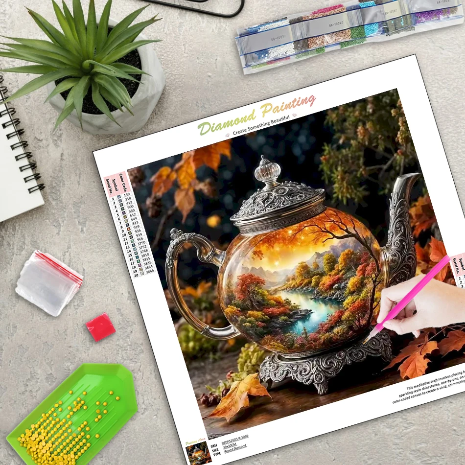 Teapot Diamond Painting Kit Home Decoration Decorative Paintings Scenery Full Round Diamond Art For Beginners Adults Crafts
Teapot Diamond Painting Kit Home Decoration Decorative Paintings Scenery Full Round Diamond Art For Beginners Adults Crafts