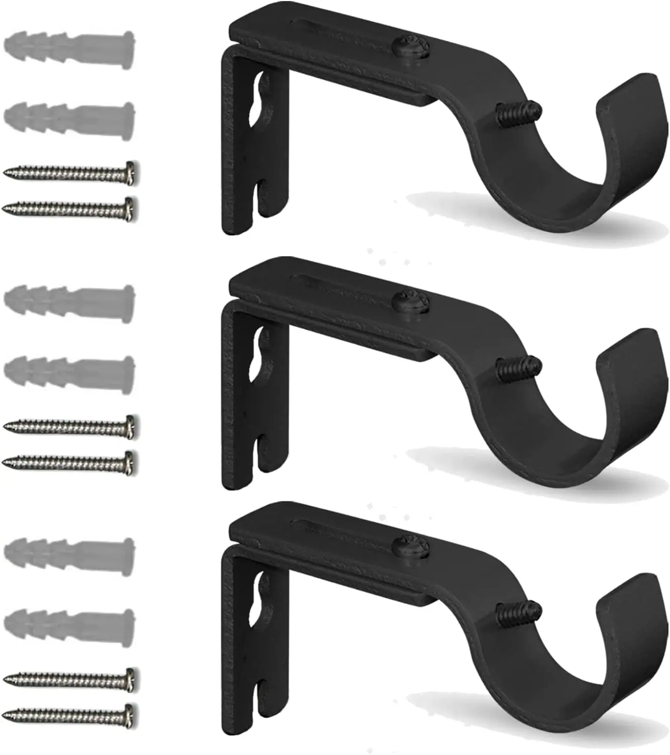 3pcs Heavy Duty Curtain Rod Bracket Iron Alloy Adjustable Pole Holder With Screws Support Hanger Hardware Window Frame Rods
3pcs Heavy Duty Curtain Rod Bracket Iron Alloy Adjustable Pole Holder With Screws Support Hanger Hardware Window Frame Rods
