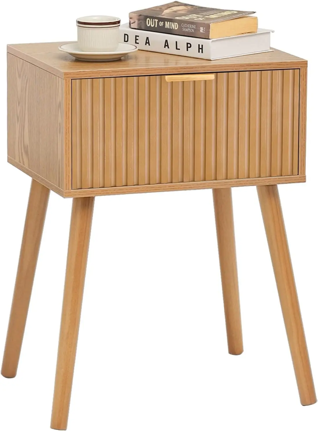 Fluted Nightstand, Small Bedside Table with Storage Drawer, Accent End Table Living Room for Bedroom and Small Space, Brown
Fluted Nightstand, Small Bedside Table with Storage Drawer, Accent End Table Living Room for Bedroom and Small Space, Brown