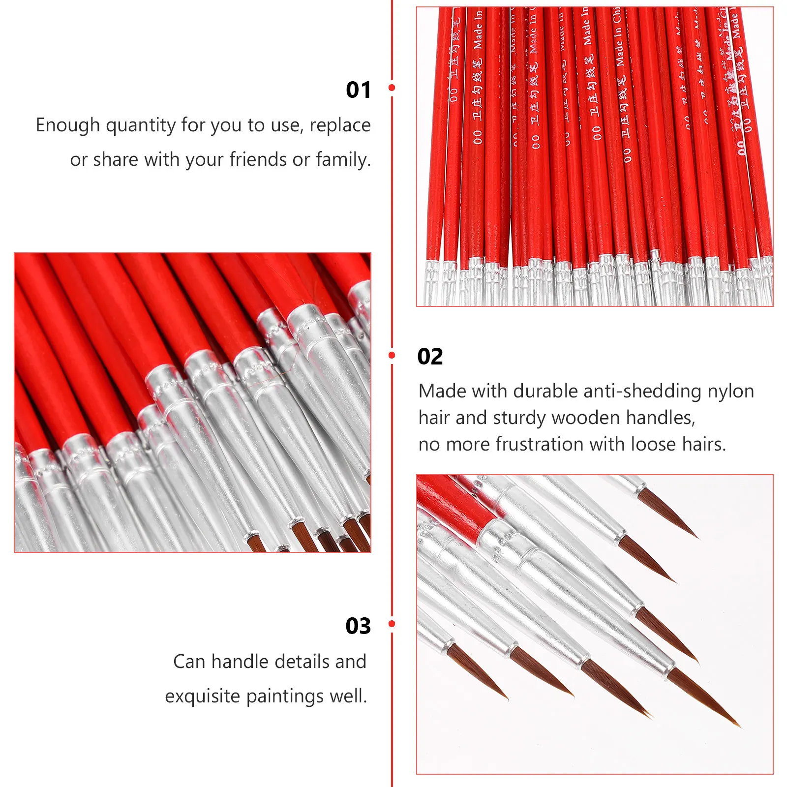 100Pcs Oil Painting Brushes Nylon Hair Paintbrush Set for Acrylic Watercolor Nail Art Fine Detail Paint Craft Supplies
100Pcs Oil Painting Brushes Nylon Hair Paintbrush Set for Acrylic Watercolor Nail Art Fine Detail Paint Craft Supplies