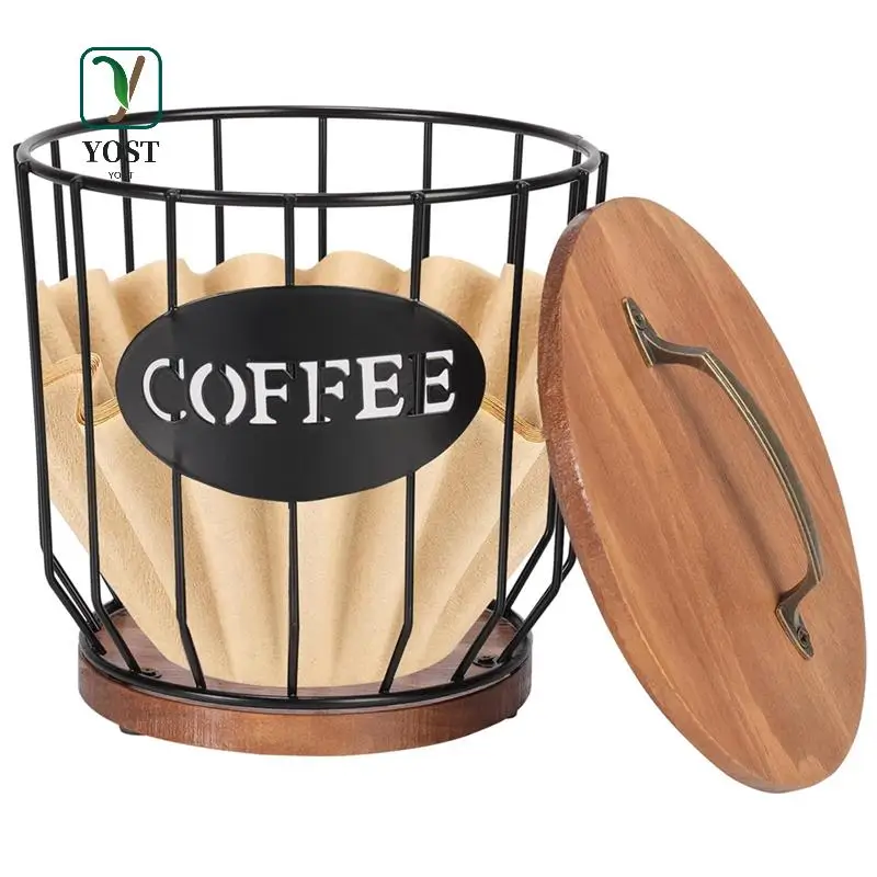 YOST-Coffee Filter Holder Storage With Lid Metal Coffee Filter Container Basket Coffee Bar Accessories Decor,Black
YOST-Coffee Filter Holder Storage With Lid Metal Coffee Filter Container Basket Coffee Bar Accessories Decor,Black