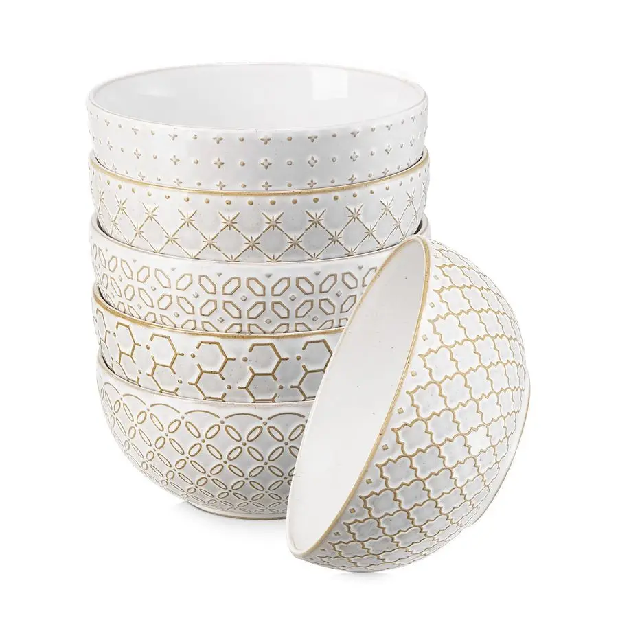 Набор мисок для супа из 6 штук, миски для зерновых на 26 унций для кухни, 6 керамических мисок для тиснения для салата, фо, фруктов, риса, большие миски для декора a
Набор мисок для супа из 6 штук, миски для зерновых на 26 унций для кухни, 6 керамических мисок для тиснения для салата, фо, фруктов, риса, большие миски для декора a