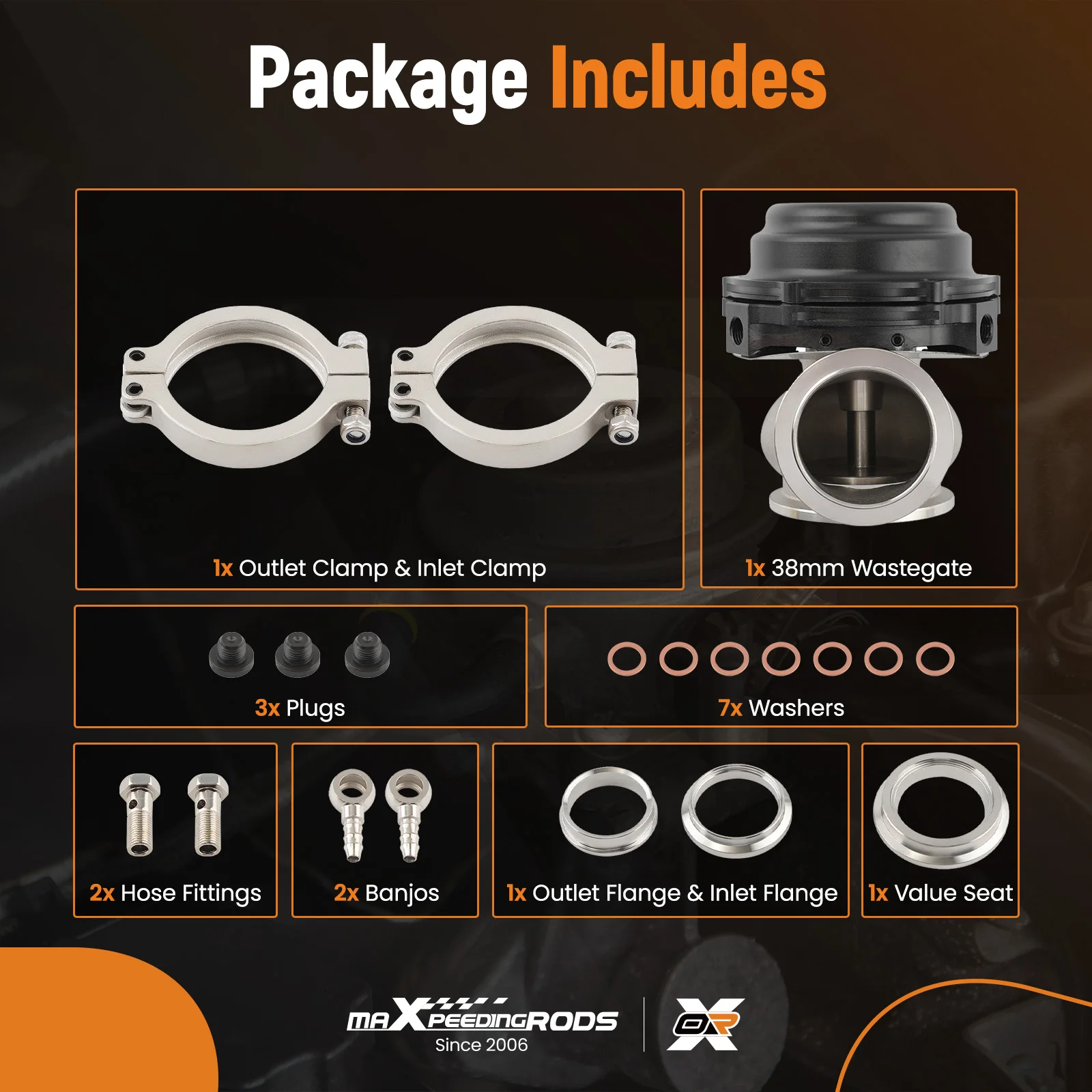 MV-S 38mm v-band external wastegate bov Kit with clamp kits and bolts 22PSI
MV-S 38mm v-band external wastegate bov Kit with clamp kits and bolts 22PSI