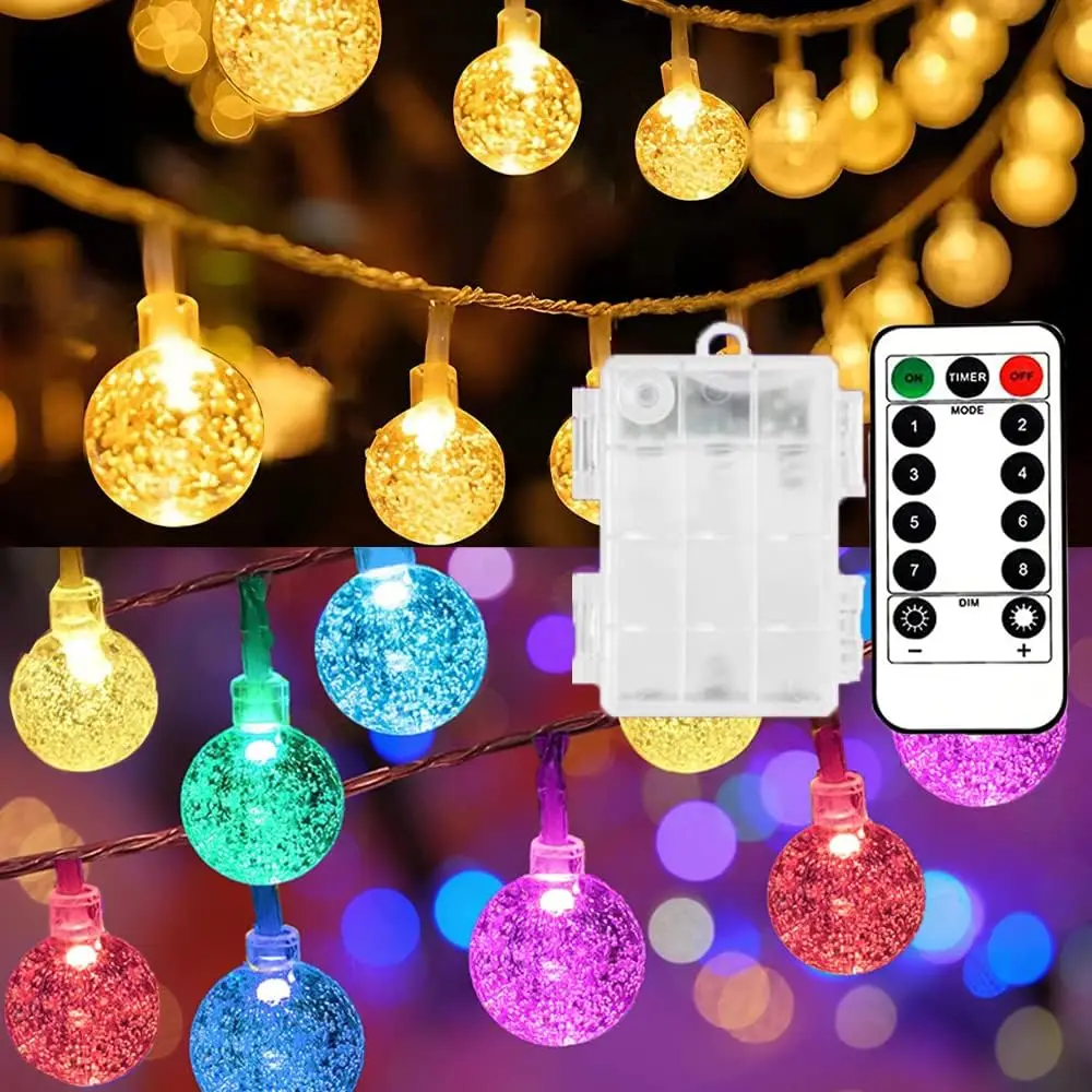 40ft Globe String Lights Battery Operated Outdoor, 80 LEDs Hanging Lights with Remote, Warm White & Multicolor for Camping Tent
40ft Globe String Lights Battery Operated Outdoor, 80 LEDs Hanging Lights with Remote, Warm White & Multicolor for Camping Tent