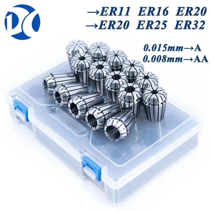 DC ER Collet Set ER11 ER16 ER20 ER25 ER32 ER40 High Precision 0.008mm AA Tools Holder Clamping ER Spring Collect Chuck ER25 ER20
DC ER Collet Set ER11 ER16 ER20 ER25 ER32 ER40 High Precision 0.008mm AA Tools Holder Clamping ER Spring Collect Chuck ER25 ER20