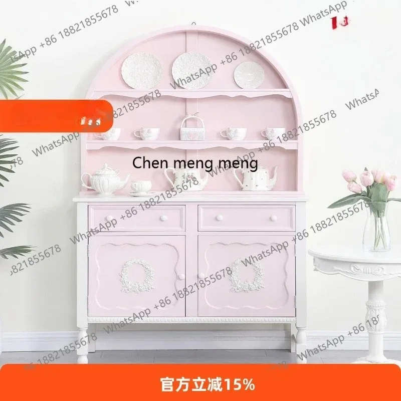 Light French entrance cabinet Solid wood dining side wall locker Dopamine color display cabinet
Light French entrance cabinet Solid wood dining side wall locker Dopamine color display cabinet