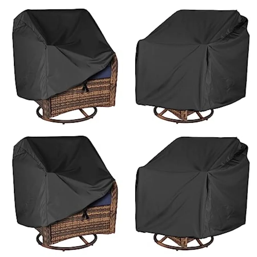 Waterproof Patio Chair Covers 4 Pack 37.5 W x 39.5 D x 38.5 H inches for Outdoor Swivel Chair/Lounge Deep Seat Cover Heavy Duty
Waterproof Patio Chair Covers 4 Pack 37.5 W x 39.5 D x 38.5 H inches for Outdoor Swivel Chair/Lounge Deep Seat Cover Heavy Duty