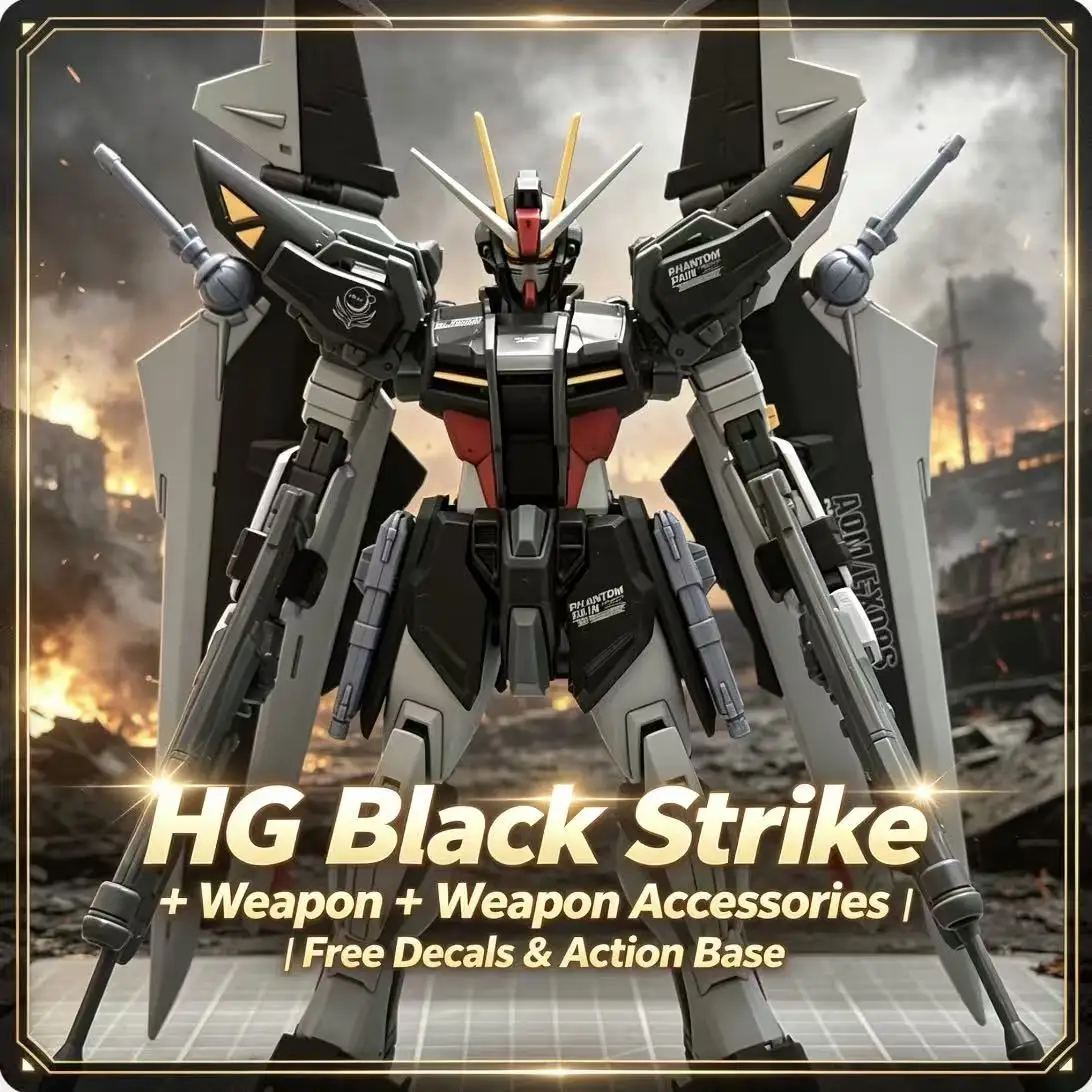41 HG 1/144 Black Strike Mecha with Wing Backpack & Weapon Parts, Assembly Model Kit, Collectible Decor & Gift for Boys
41 HG 1/144 Black Strike Mecha with Wing Backpack & Weapon Parts, Assembly Model Kit, Collectible Decor & Gift for Boys
