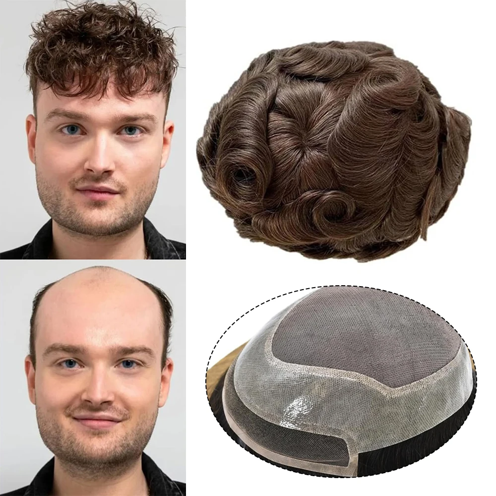 Men's Wigs capillary prothesis Ultra Thin Skin PU+Mono Lace base #2 Nature Water Wave Brown 8*10inch Toupee Human Hair
Men's Wigs capillary prothesis Ultra Thin Skin PU+Mono Lace base #2 Nature Water Wave Brown 8*10inch Toupee Human Hair