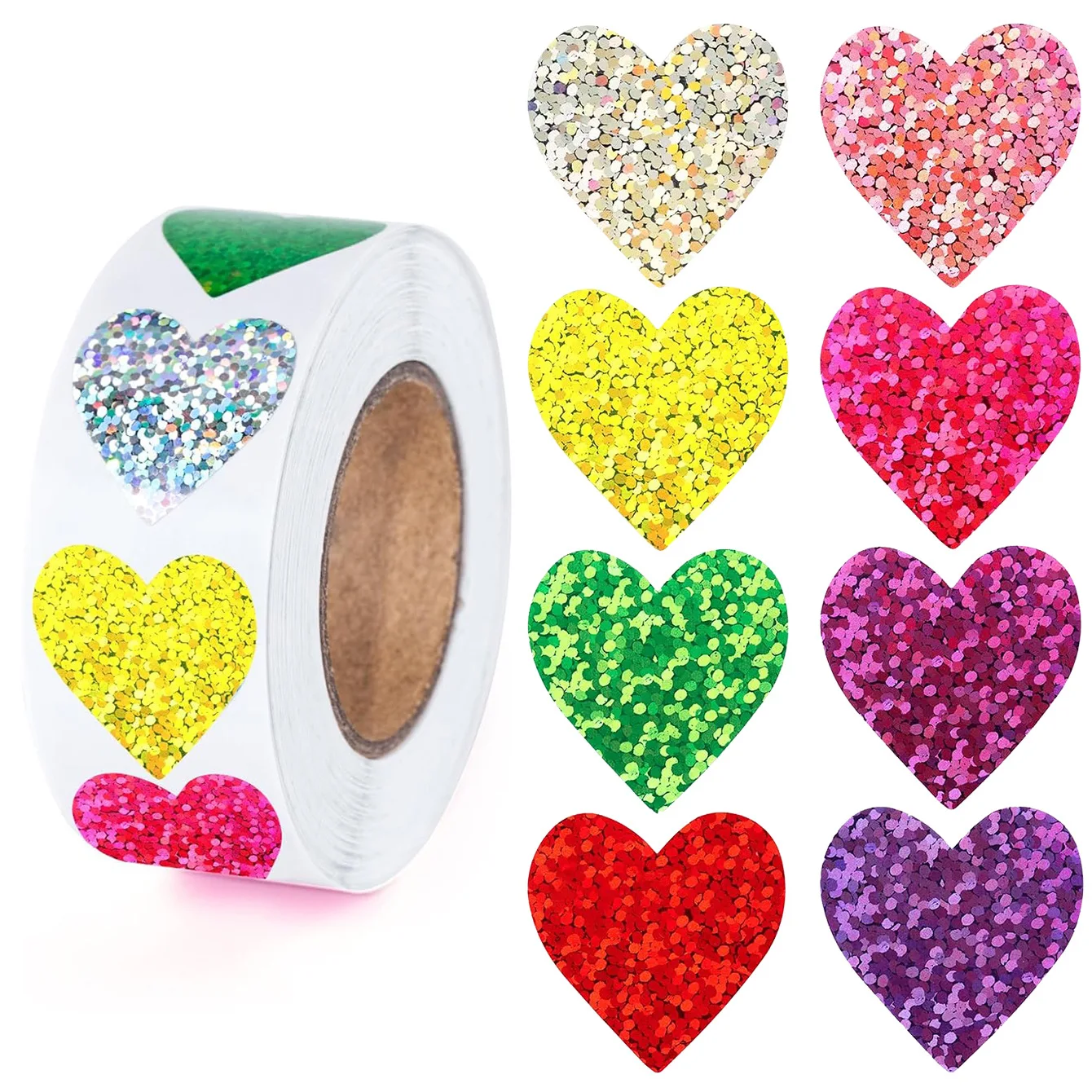 500Pcs /1 Rolls 2.5cm/1inch Colorful Love Shaped Sticker Decoration Gift Box Sticker Label Stationery Sticker
500Pcs /1 Rolls 2.5cm/1inch Colorful Love Shaped Sticker Decoration Gift Box Sticker Label Stationery Sticker
