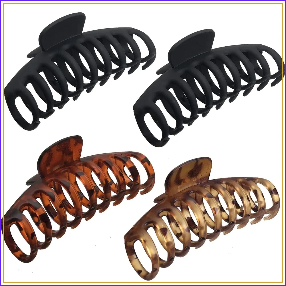 Large Hair Claw Clips for Women 4.3" Matte Leopard Jumbo Clips Non-Slip Ponytail Barrette Strong Hold for Long Thick Hair (4Packs)
Large Hair Claw Clips for Women 4.3" Matte Leopard Jumbo Clips Non-Slip Ponytail Barrette Strong Hold for Long Thick Hair (4Packs)